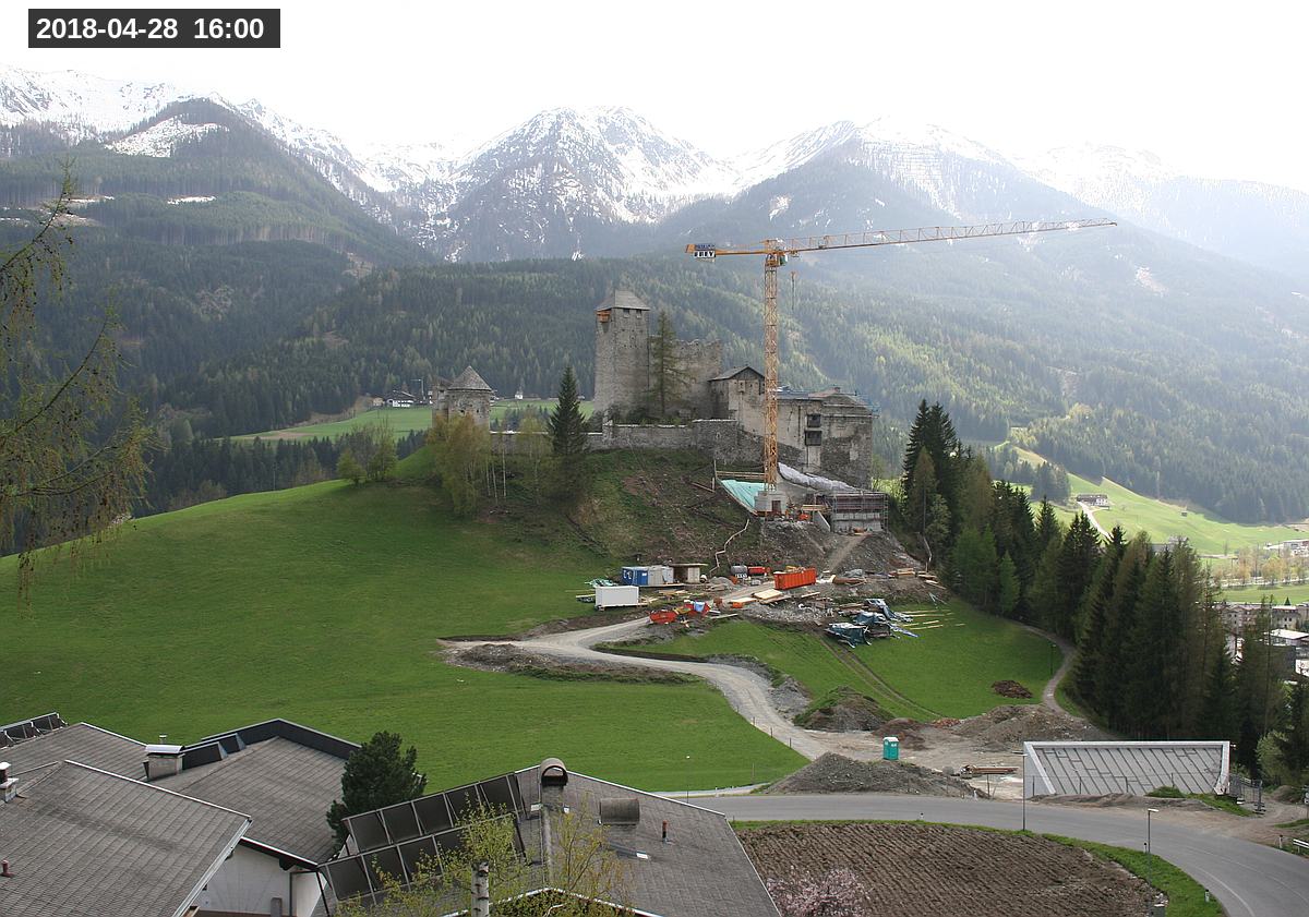 Webcam Burg Heinfels, 2018-04-28 16:00 Uhr