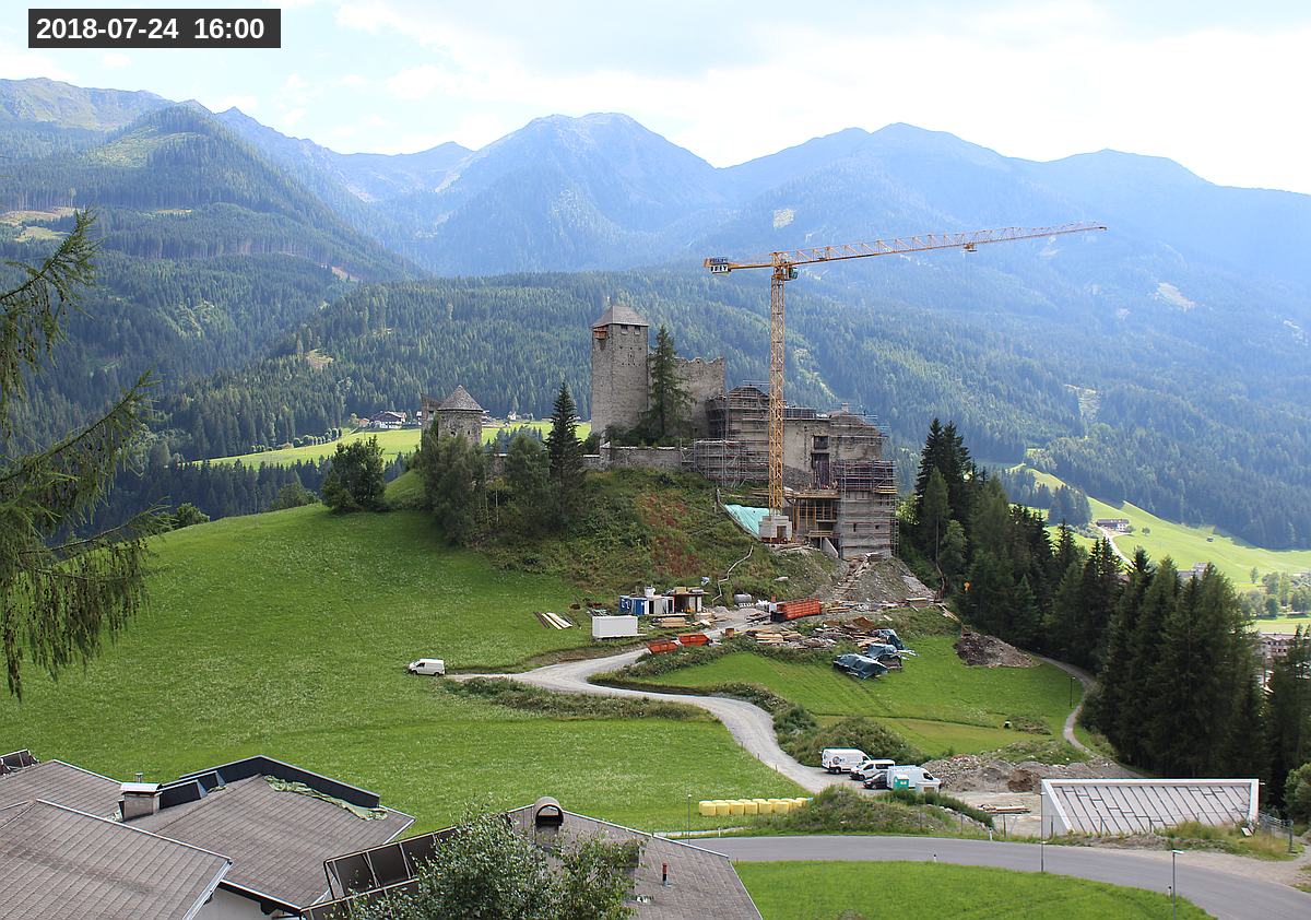 Webcam Burg Heinfels, 2018-07-24 16:00 Uhr
