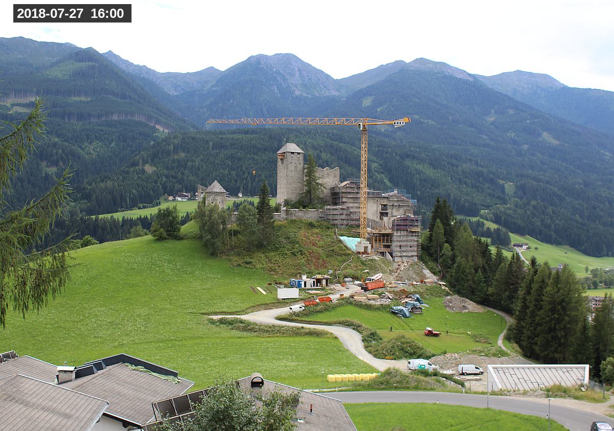 Webcam Burg Heinfels, 2018-07-27 16:00 Uhr