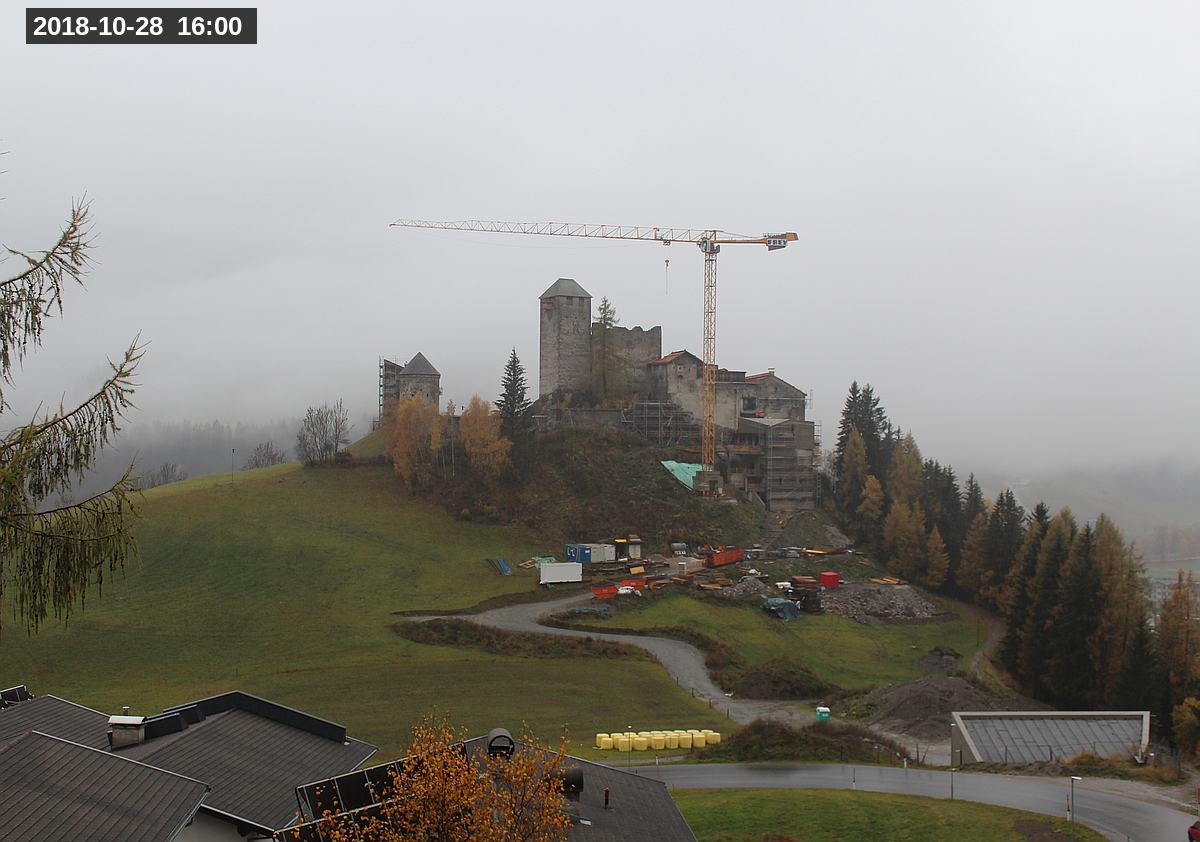 Webcam Burg Heinfels, 2018-10-28 16:00 Uhr