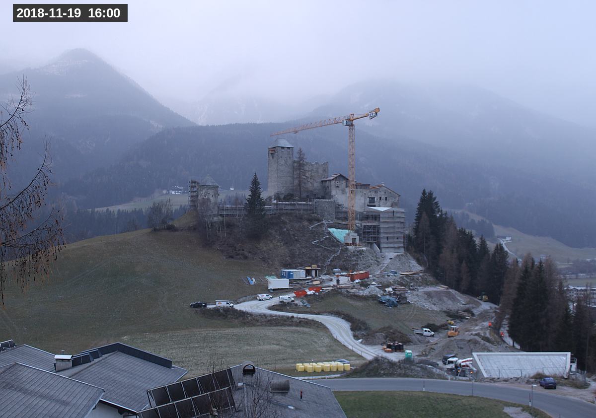 Webcam Burg Heinfels, 2018-11-19 16:00 Uhr
