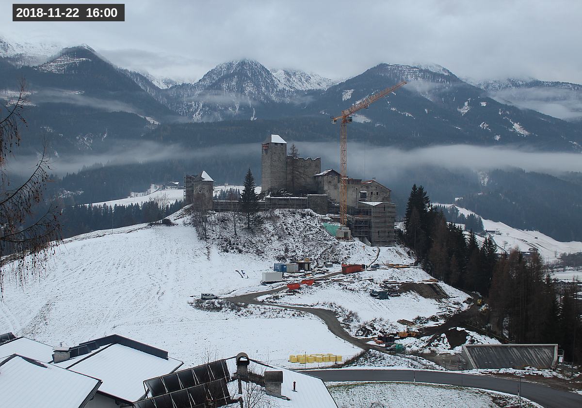 Webcam Burg Heinfels, 2018-11-22 16:00 Uhr