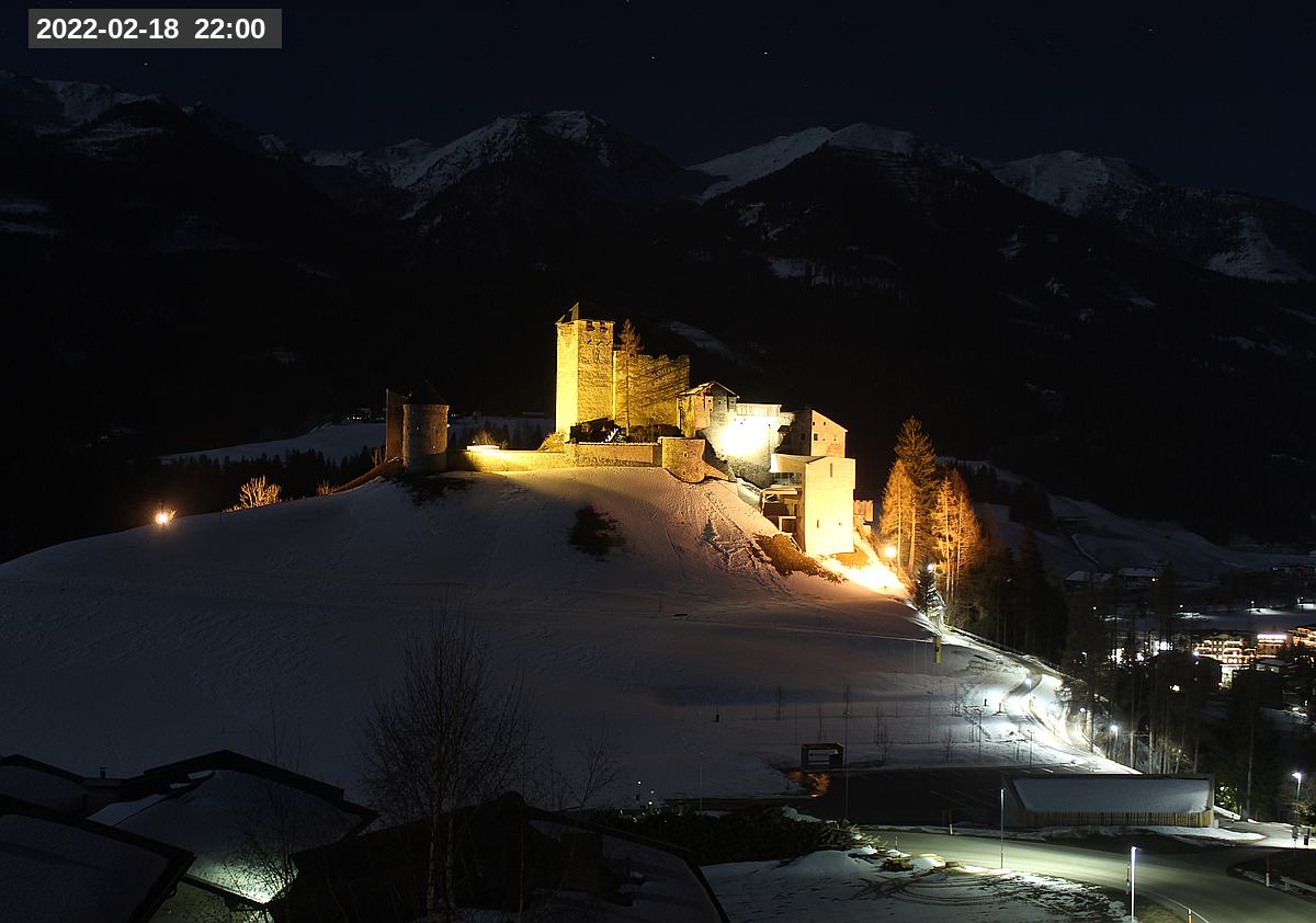Webcam Burg Heinfels, 2022-02-18 22:00 Uhr